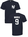 ADULT Roger Maris #9 NEW YORK YANKEES T-SHIRT NAVY or Gray  FREE SHIPPING