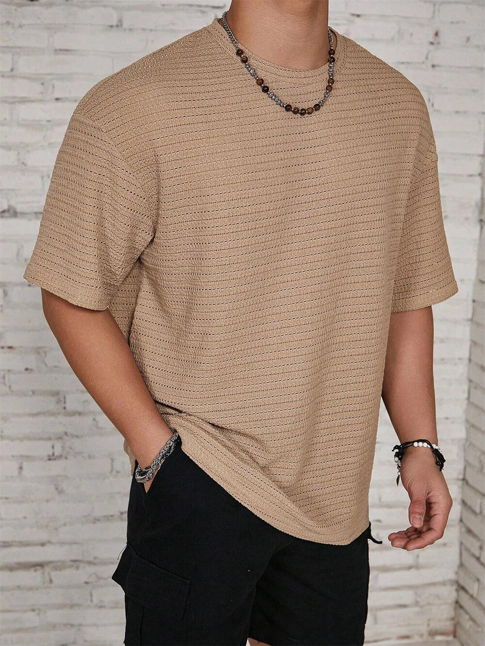 Men's Short Sleeve Round Neck T-Shirt Classic Casual Slim Fit Shirts