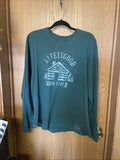 Life is Good Shirt Mens XL Green Cabin Winter Keep It Simple Graphic Long Sleeve