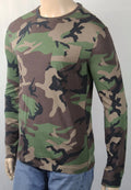 Ralph Lauren Camo Camouflage Crew Neck Classic Long Sleeve Tee T-Shirt Pocket