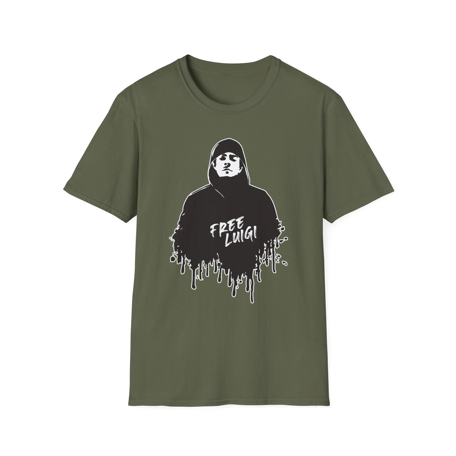 Free Luigi Cool Graphic T-Shirt Gift Streetwear Statement Tee