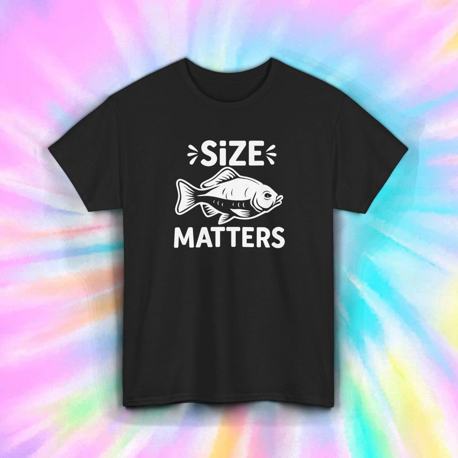 Size Matters Fishing T-Shirt | Funny Fisherman Big Fish Joke Humor Graphic Tee