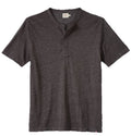 Faherty Heather Henley SS Shirt Washed Black Mens Small NWT $78 MSRP