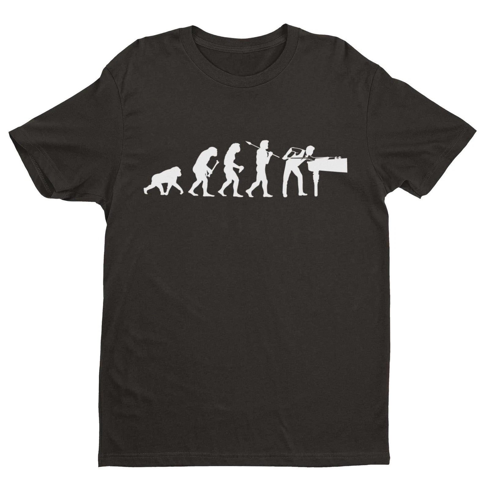 EVOLUTION OF SNOOKER T Shirt Gift Idea Pool Darwin Ape To Man Evo Design Funny