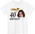 Personalised Birthday Crew T Shirt Custom Name Photo Age Matching Party Gift Top