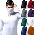 Men Slim Fit Soft Turtleneck Long Sleeve Pullover Lightweight T Shirt Basic Tops