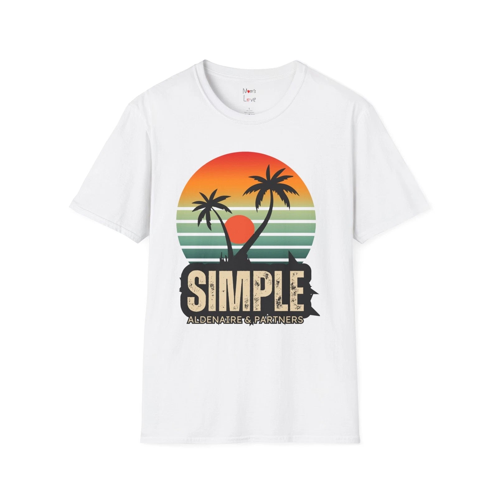 Vintage Sunset Palm Trees T-Shirt | Simple Design for Casual Style