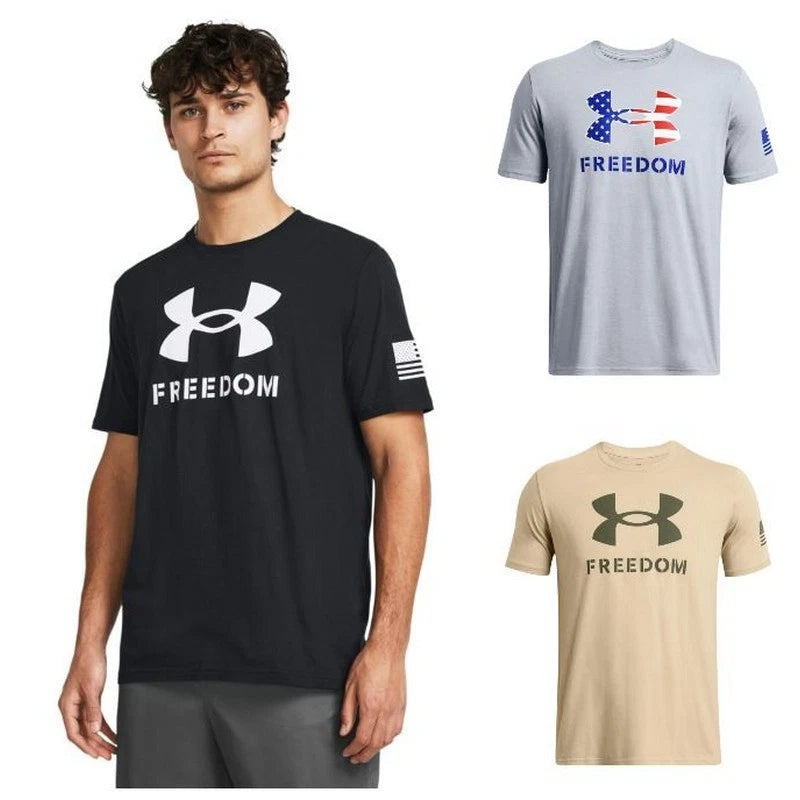 Under Armour 1382970 Men's UA Freedom Logo T-Shirt Short Sleeve Athletic Tee