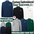 Personalised Custom Embroidered Fruit of the Loom Premium Long Sleeve Polo SS258
