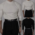 Slim Fit Long Sleeve Tee with Mock Neck Great for Sports and Casual Looks