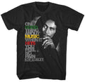 Bob Marley Good Music Hits Mens T Shirt Music Classic Band Concert Tee New Black