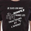 Mens nice t-shirt. I am a simple guy I like tractors and aperitifs.
