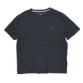 Tommy Hilfiger Men's Black V-Neck Short Sleeve Cotton T-Shirt Size M
