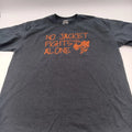 Gildan T-Shirt Adult XL Black No Jacket Fights Alone Breast Cancer Awareness Tee