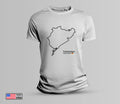 Nurburgring Circuit T Shirt White S M L XL Soft Cotton Nordschleife Race Track