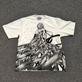 Claymore Awakened Yoma Manga Sketch Boxy Vintage Wash 330GSM Cotton T-Shirt