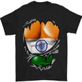 Gym The Indian Flag Ripped Muscles India Mens T-Shirt 100% Cotton