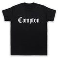 COMPTON LOGO AMERICAN CITY SUBURB HIP HOP RAP GANGSTA MENS & WOMENS T-SHIRT