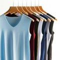 Mens Tank Top Ice Silk Vest Sleeveless T Shirts Sport Undershirts V-neck Casual▱
