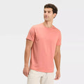 All in Motion Men's Short Sleeve Soft Stretch T-Shirt - Mauve Sand - Size SM