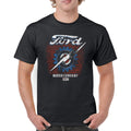 Ford F-100 Lightning Bolt Gear FoMoCo T-shirt Vintage Pickup Truck Men's Tee