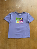 VTG 90s Adidas Lavender Pop Art Multi Logo Andy Warhol Style T-Shirt Small USA