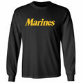 Marines Long Sleeve T-Shirt in Black - Adult Small - 5X