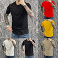 Simple Yet Stylish Men's Solid Color Tee Perfect for Layering or Solo Wear