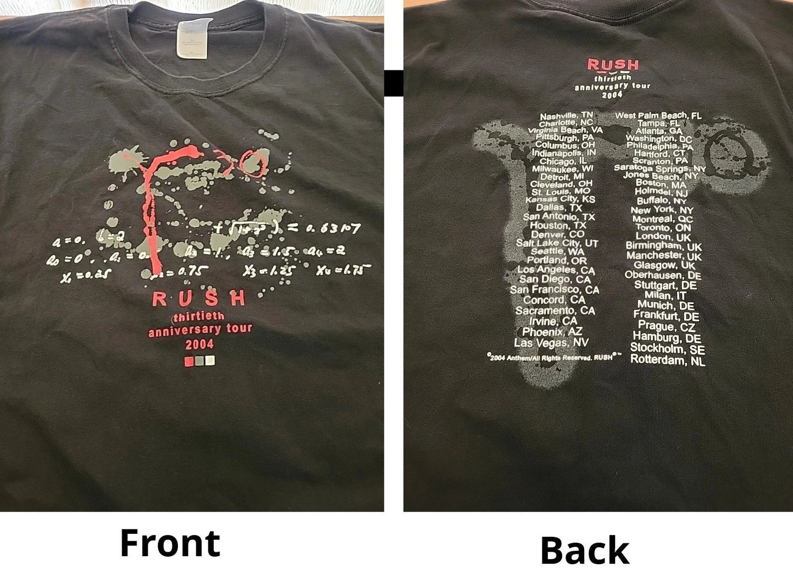 Rush R30 Tour Reprint T Shirt