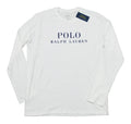 Polo Ralph Lauren Men's White Logo Graphic Crew-Neck Long Sleeve Sleep T-Shirt