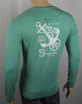 Ralph Lauren Nautical Green Long Sleeve Classic Crewneck Tee T-Shirt Pocket NWT
