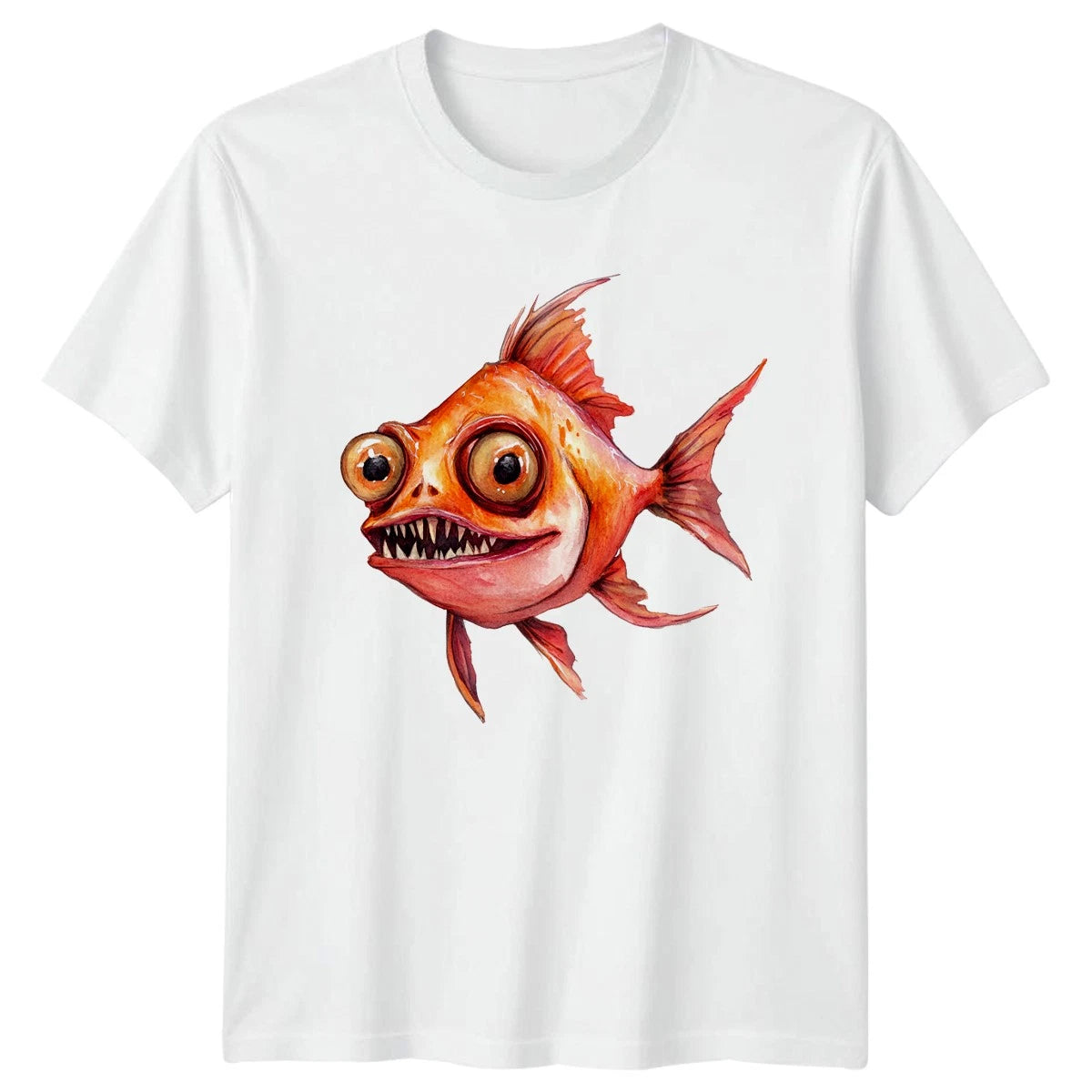 Piranha Watercolor T-Shirt Fishing 2026 Birthday Gift For Him And Her