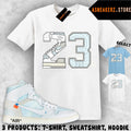 Tee Shirt Matching V.A.A. AJ 1 High Alaska Match Sneaker Retro Number 23 T-Shirt