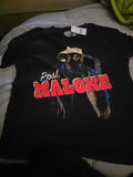 Post Malone Cowboy Tour T-Shirt Mens XL Posty Co Black Cowboy Graphic Tee New