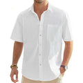 Men's Beach Shirt Casual Slim Shirts Short Sleeve Button Down Tops Blouse