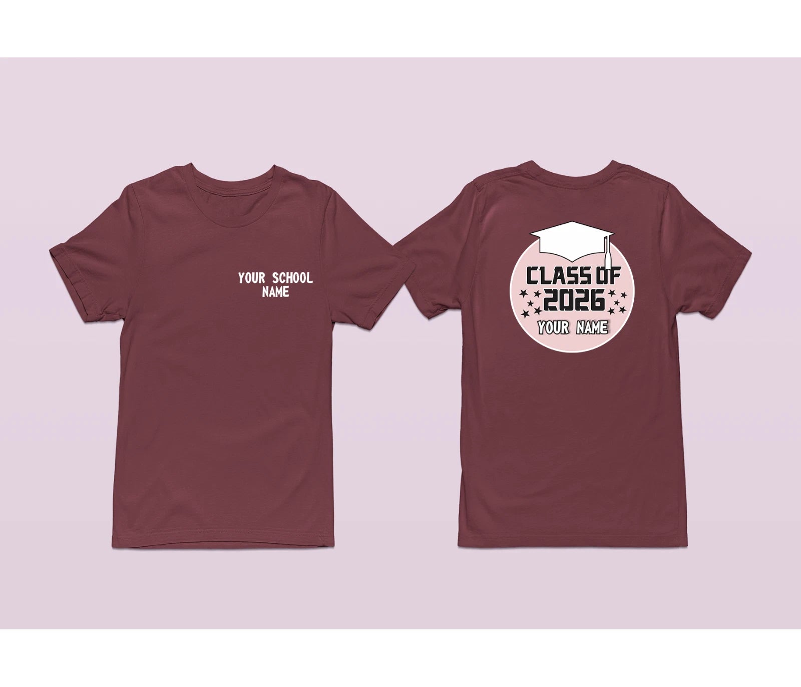 Personalised Custom School Leavers Class 2026 T-Shirt Graduation Student Gift