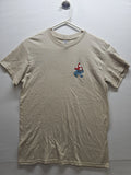 Men’s Embroidered Mushroom Tshirt Small Granola Minimalist Artsy Funky