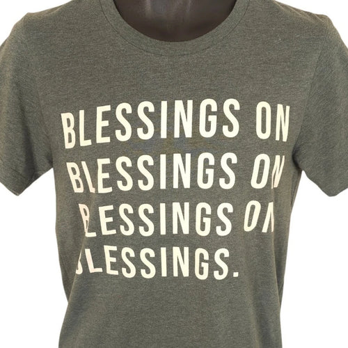 Christian T Shirt Mens Size Small Green Blessings Ephesians 3:20 Bible Verse
