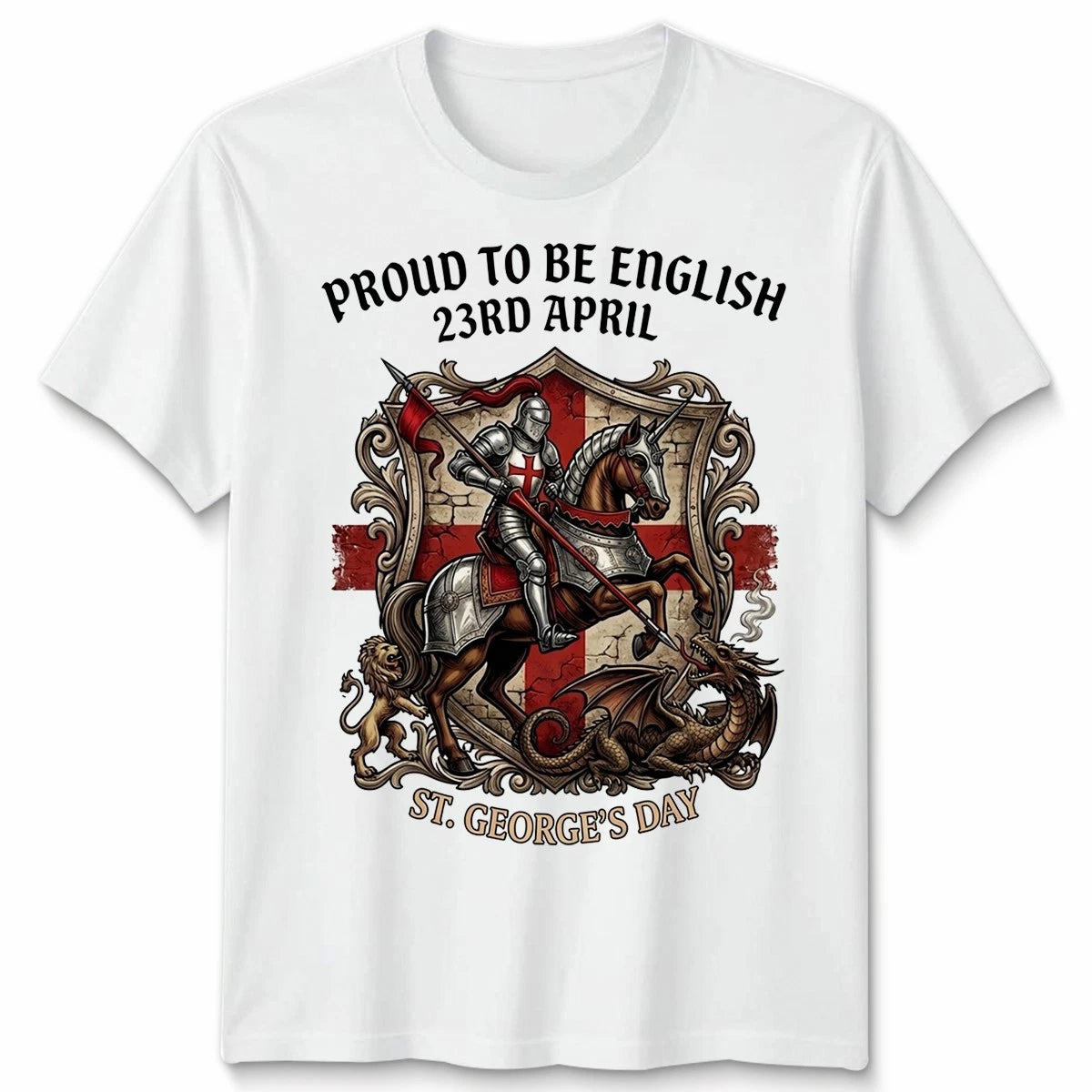 St Georges Day Proud To Be English Celebration Flag Unisex Tshirt