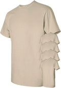 Gildan (5-pack) Bulk Solid Ultra Cotton Short Sleeve Blank Tee T-Shirt SAND