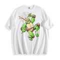 OFFICAL TMNT Michelangelo Ninja Turtles Black Graphic T-Shirt Licensed Tee