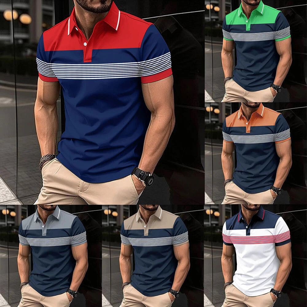 Pullover Tops Blouse T-Shirt Tees Tunic Casual Slim Fit Short Sleeve Colorblock