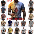 T Shirts Men Playing Card Poker Graphic Party Classic Fit T-Shirt Silky Soft Tee
