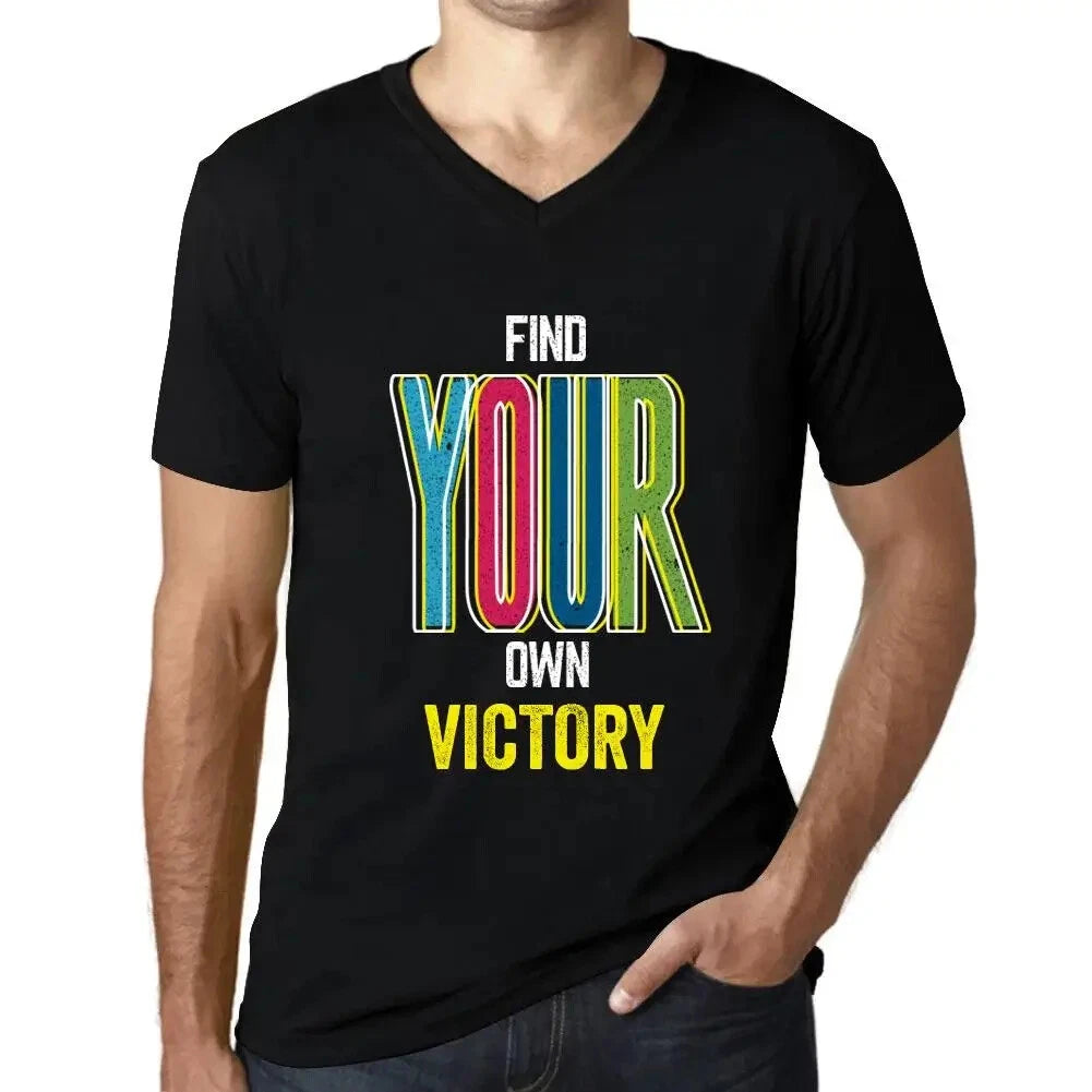 Men's Graphic T-Shirt V Neck Find Your Own Victory Eco-Friendly Limited Edition