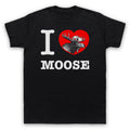I LOVE MOOSE ANIMAL RIGHTS LOVER SAVE THE ANIMALS MENS & WOMENS T-SHIRT