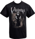 Mens Vampira T-Shirt Graveyard Vintage Gothic Horror Halloween Vampire S-5XL