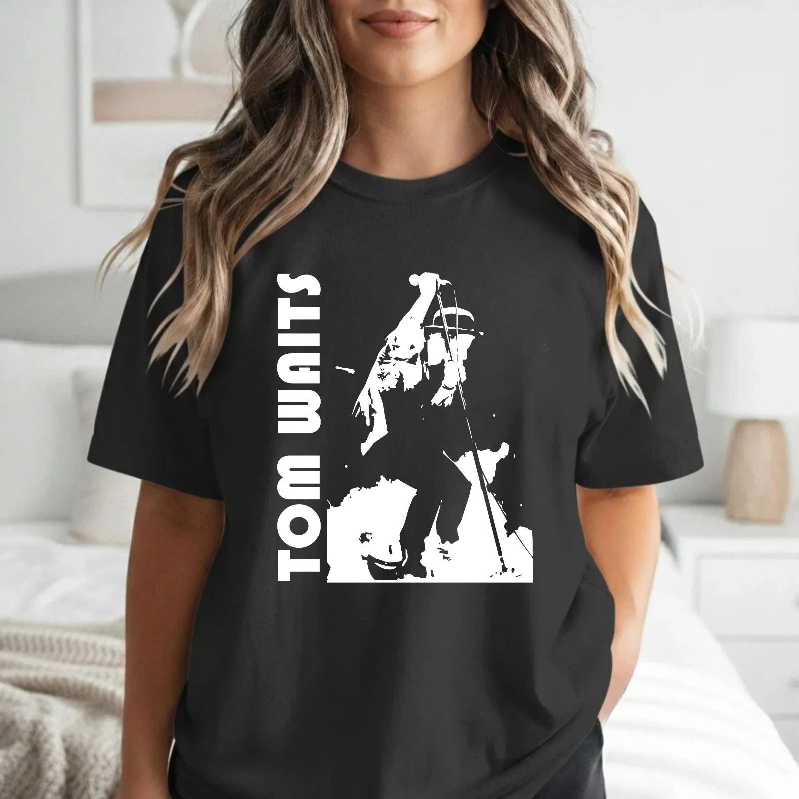 Tom Waits Fan T-Shirt Vintage Style- Tee Retro Music Lover Gift  Icon Shirt