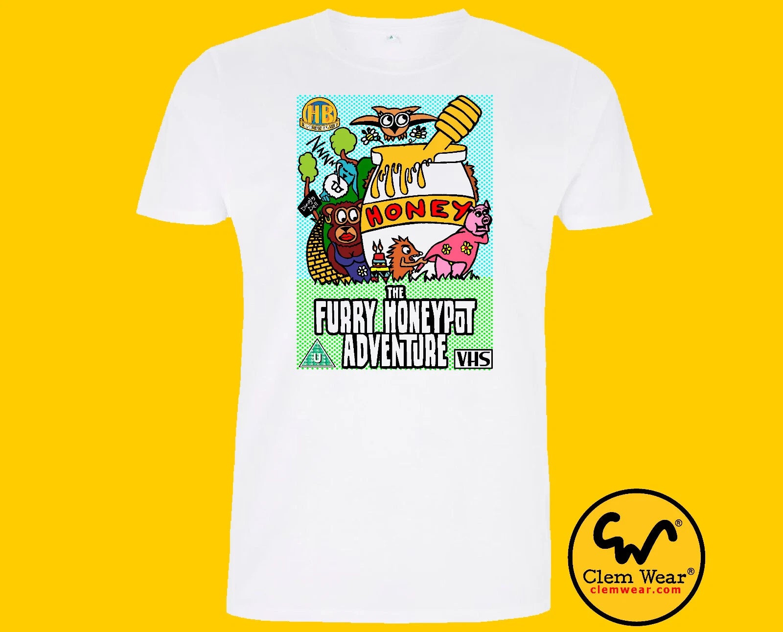 Rik Mayall Bottom tshirt tee t-shirt FURRY HONEYPOT ADVENTURE art funny comedy