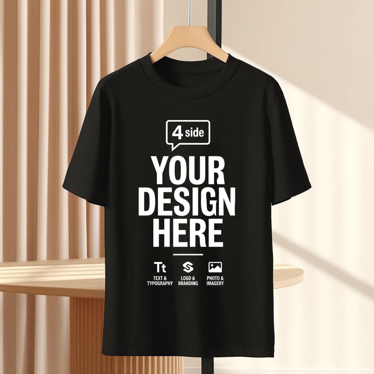 Personalised Tee Add Your Own Text Photo Design Mens Womens T-Shirt