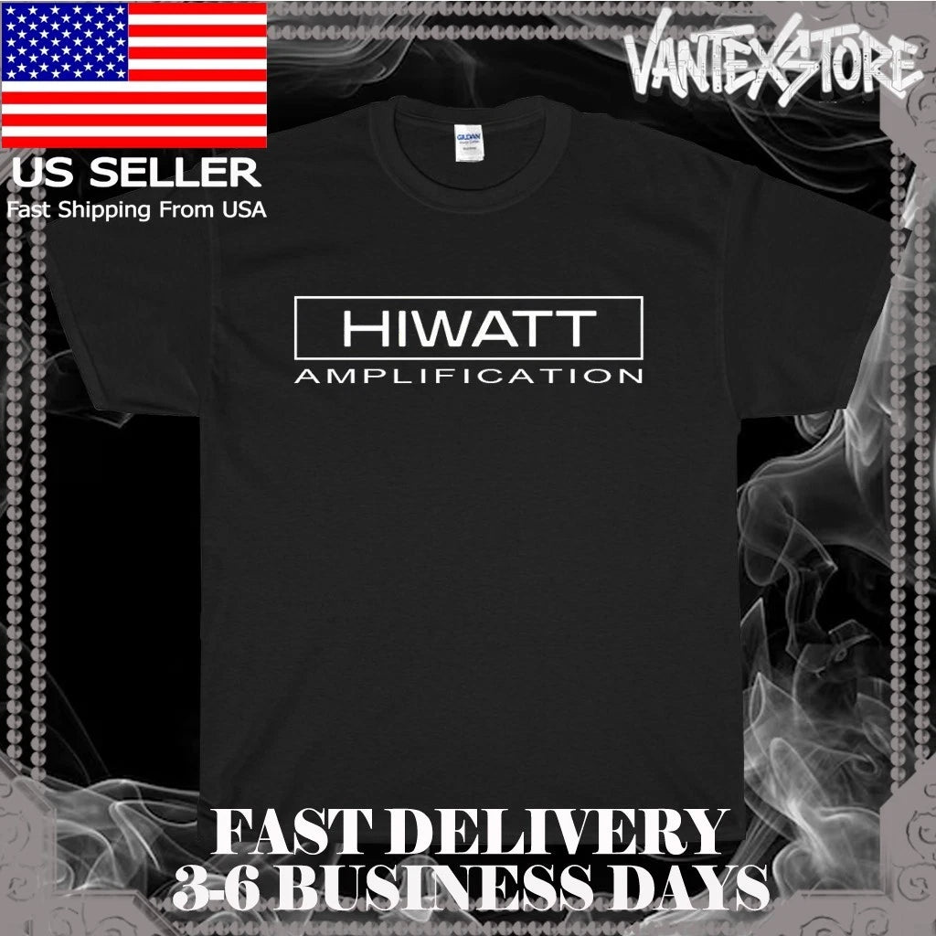 NEW SHIRT HIWATT AMPLIFIERS LOGO MEN'S T-SHIRT FUNNY AMERICAN USA SIZE S-5XL